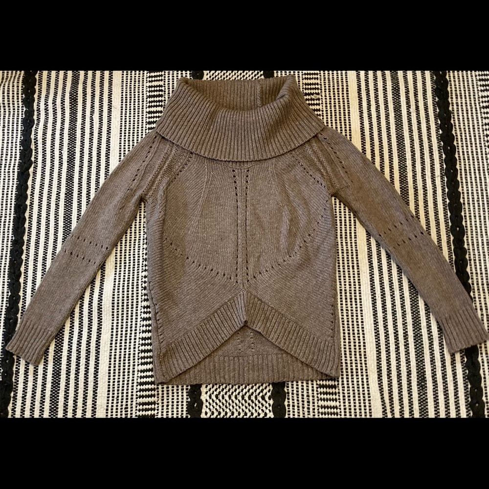 Loft Brown cowl neck sweater Small